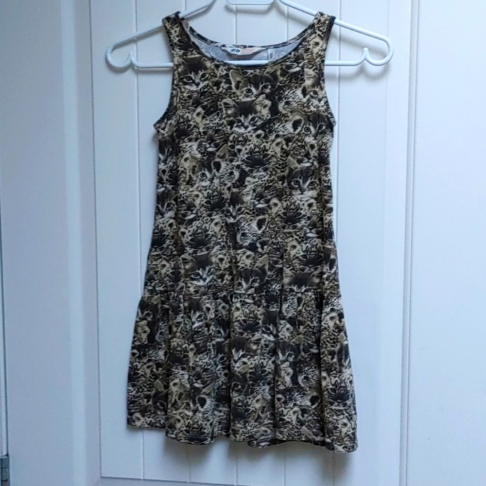 3/$25 HM children kittens and cheetahs print sleeveless dress size 7/8